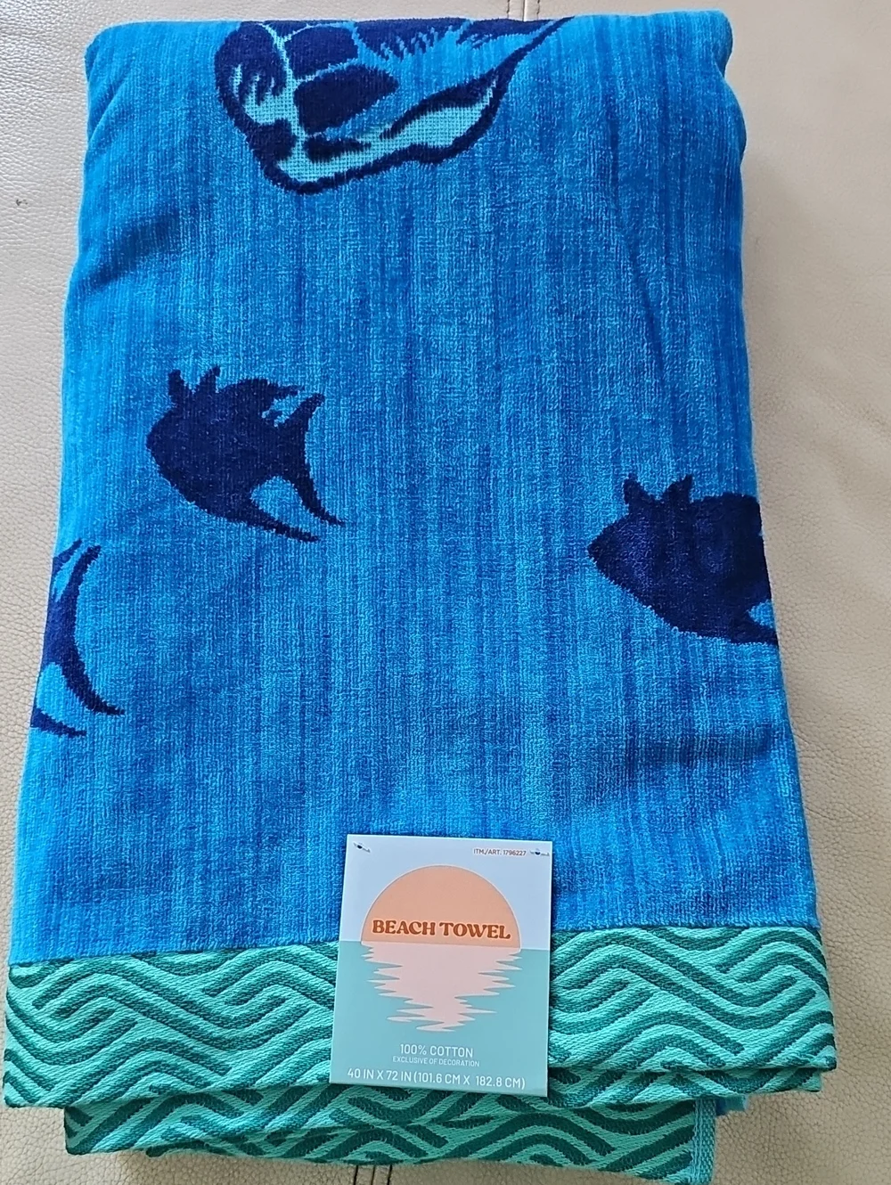 Blue Fish Beach Towel - Beach Towel